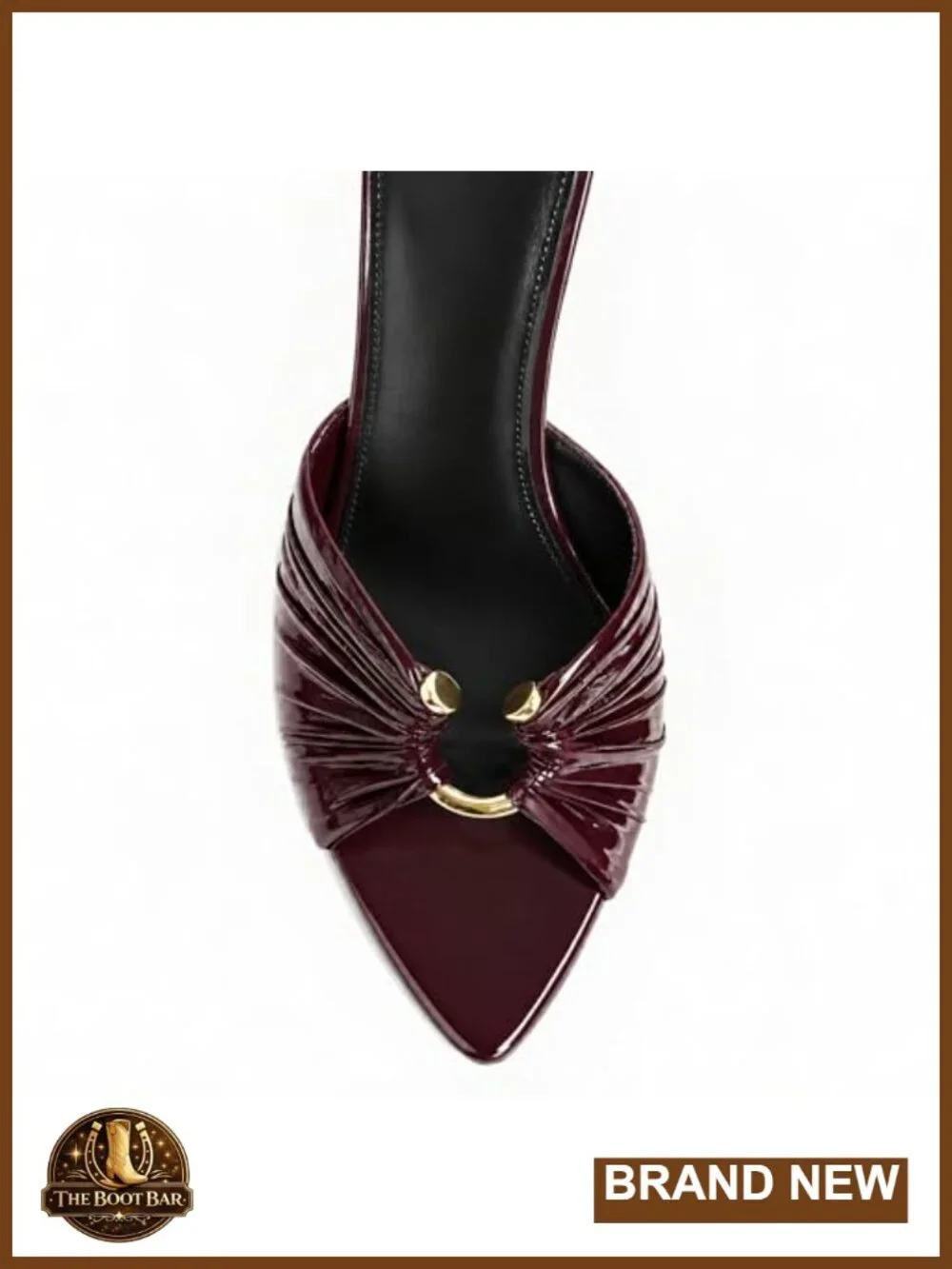Women's Stiletto Heeled Mules Open Pointed Toe Ruched Slip On Backless Sandals